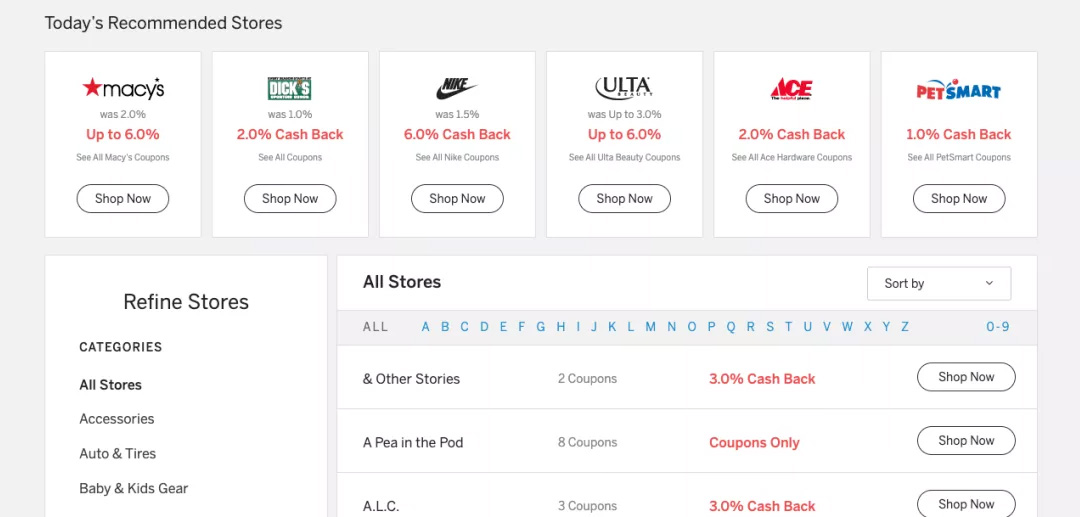 返利网,Rakuten,TopCashback,Befrugal