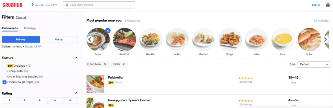 DoorDash,Uber Eats,Postmates,Grubhub,Ricepo,熊猫外卖,Chowbus