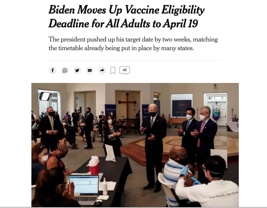 白宫发言,疫苗接种放宽,Moderna,强生,辉瑞PFIZER,牛津AZ,Novavax