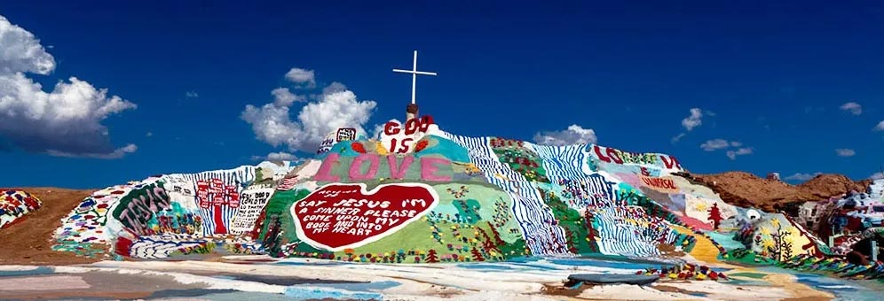 66号公路,Salvation Mountain救赎山,Death valley死亡谷,但丁观景台,恶水盆地,Mesquite Flat Sand Dune,Ubehebe Crater,Horseshoe Bend马蹄湾,羚羊谷,Kingman金曼小镇